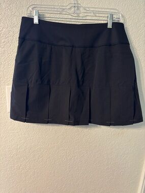 Puma Black Athletic Skort with Logo Detail